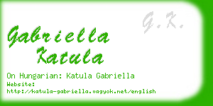 gabriella katula business card